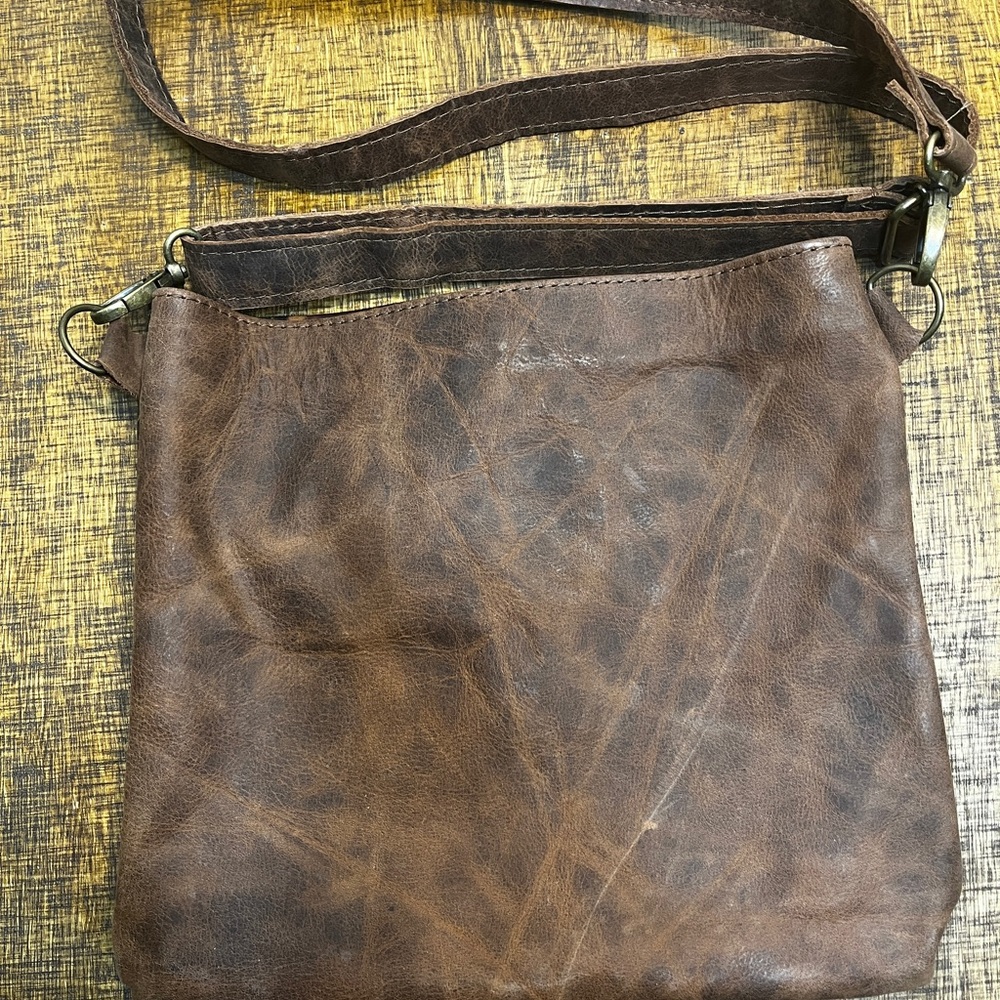 Brown Leather Crossbody Bag - Picture 2 of 2